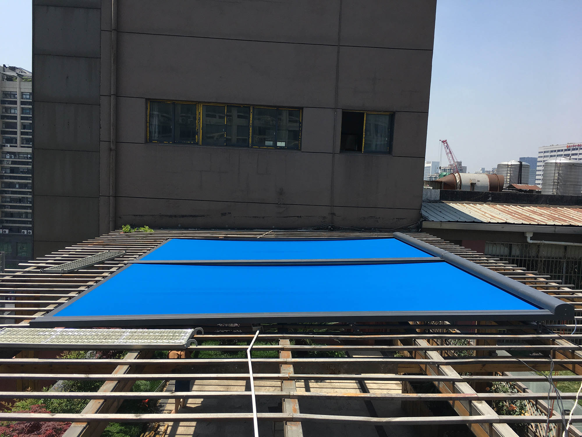 希旭智能浙江杭州《晶信大厦》遮阳天幕