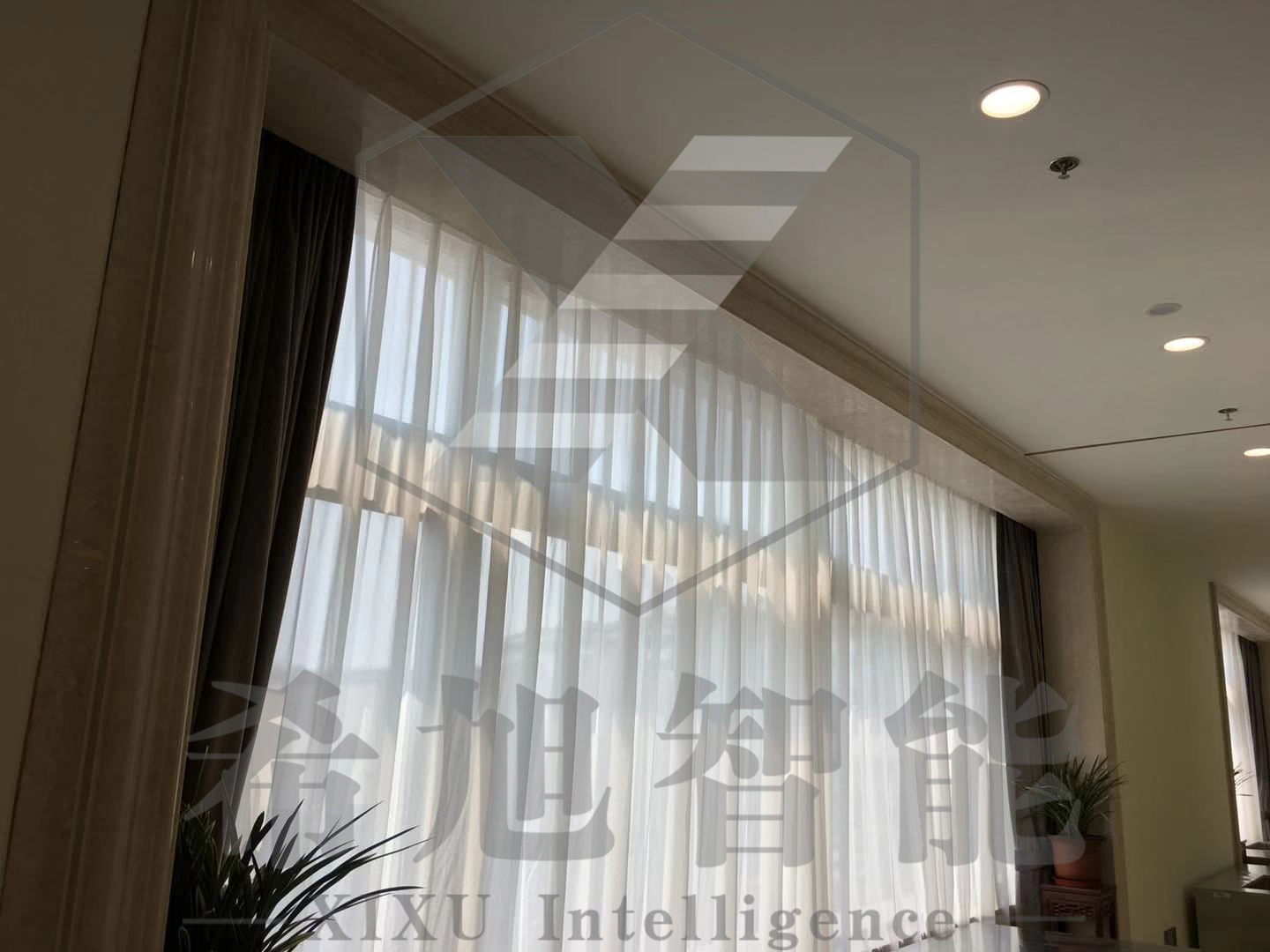 希旭智能浙江杭州浙江省委党校文欣校区遮阳窗帘工程