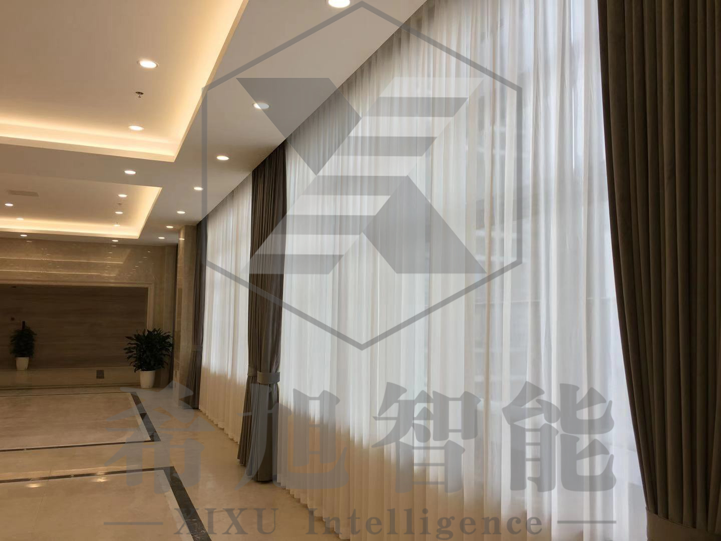 希旭智能浙江杭州浙江省委党校文欣校区遮阳窗帘工程