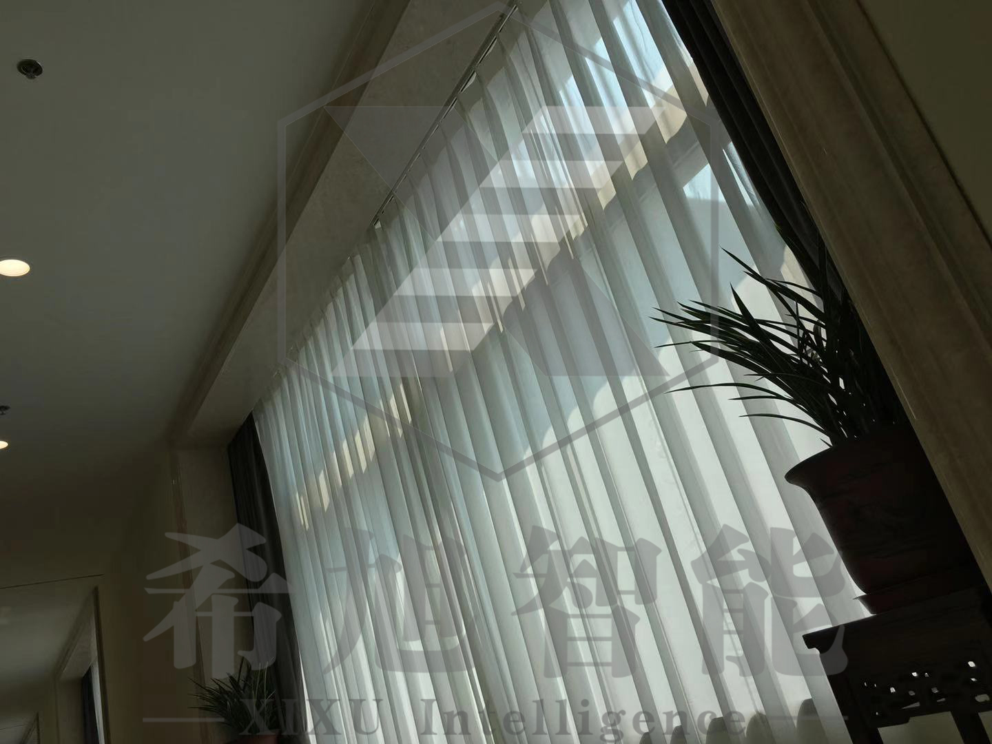 希旭智能浙江杭州浙江省委党校文欣校区遮阳窗帘工程