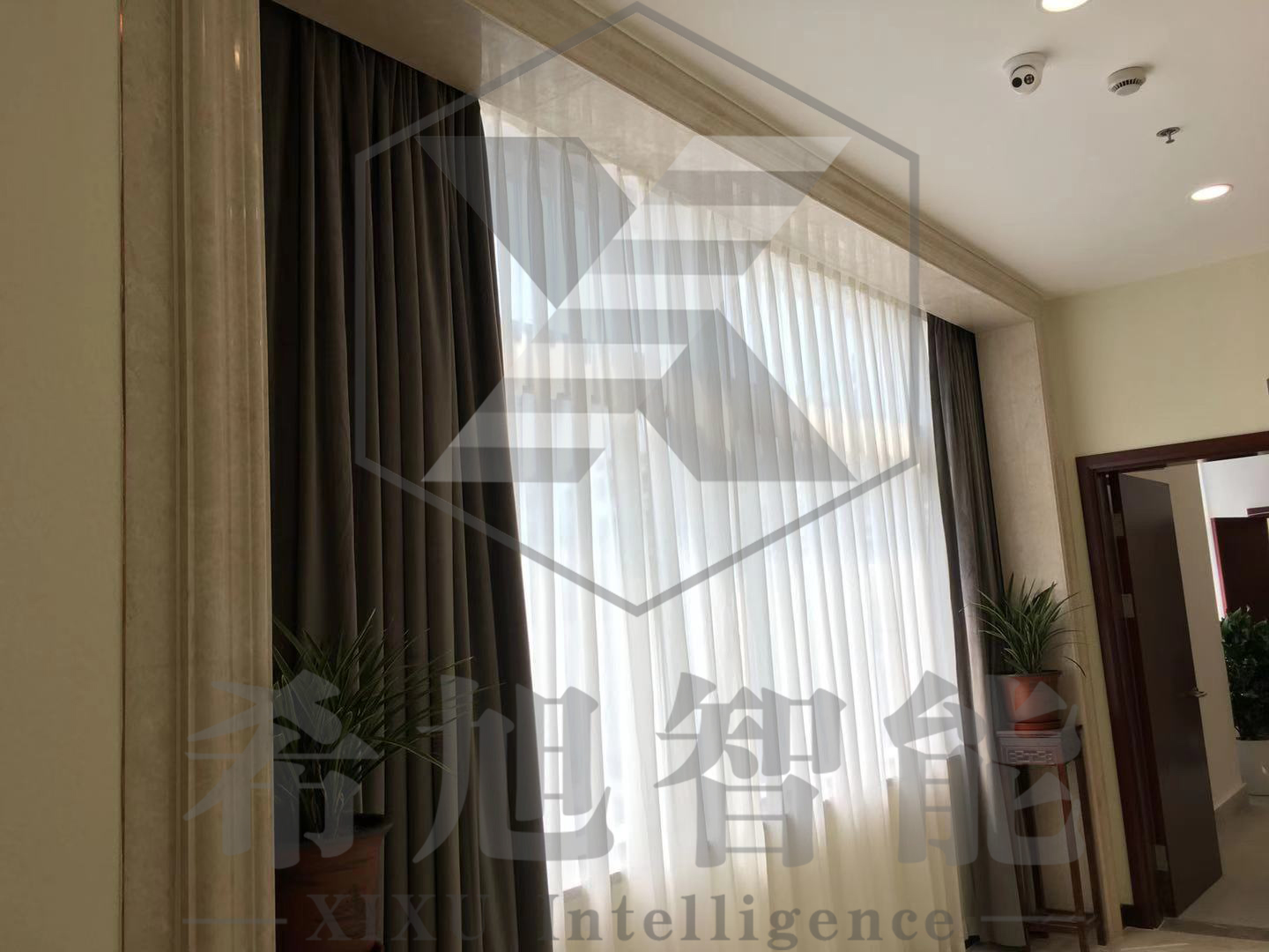 希旭智能浙江杭州浙江省委党校文欣校区遮阳窗帘工程